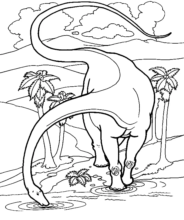 Diplodocus Coloring Pages 3