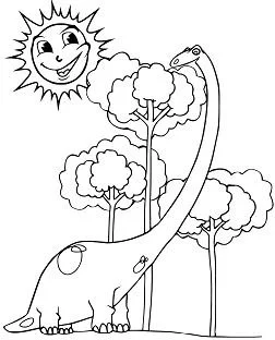 Diplodocus Coloring Pages 4